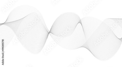 Abstract wave element for design. Digital frequency track equalizer. Stylized line art background. Vector illustration. 