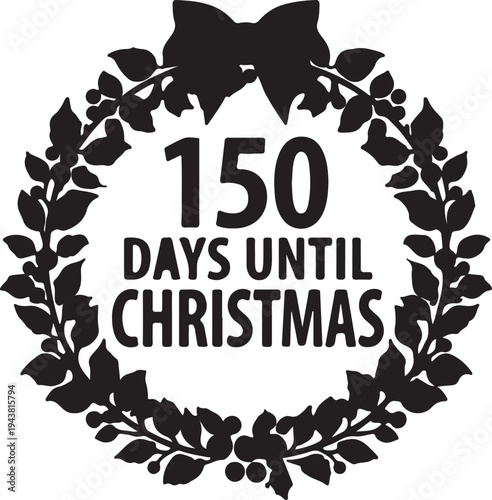 A festive wreath design indicating the countdown to christmas