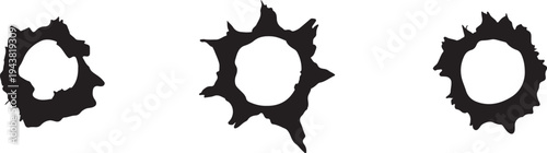 Exploring the intricate patterns of bullet holes in different materials