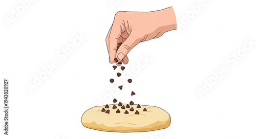 Hand sprinkling black pepper.