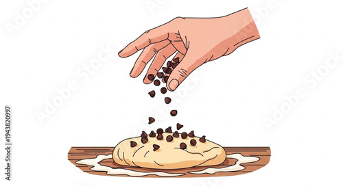 Hand sprinkling black pepper.