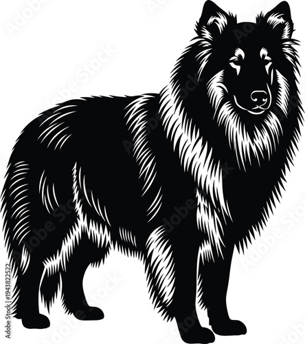 German Shepherd Dog Animal Illustration Vector