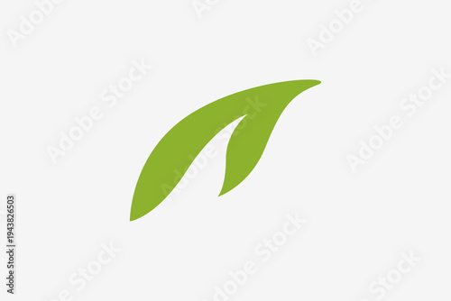green leaf minimalist modern logo