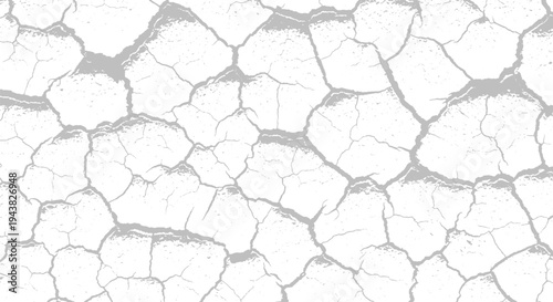Cracked texture background in grey and white, like dry earth, abstract background, weathered surface, grunge texture, pattern, nature texture, distressed background