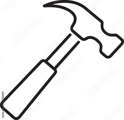 Simple black coat hanger isolated on transparent background for design use