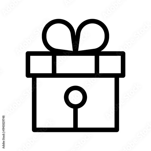 Festive Gift Box Icon for Presents, Celebrations, Holidays, and Special Occasions