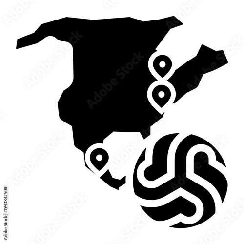 north america as world cup host glyph icon