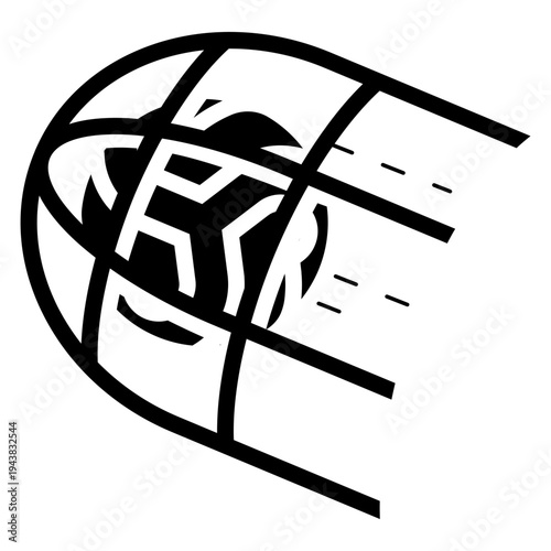 score a goal glyph icon