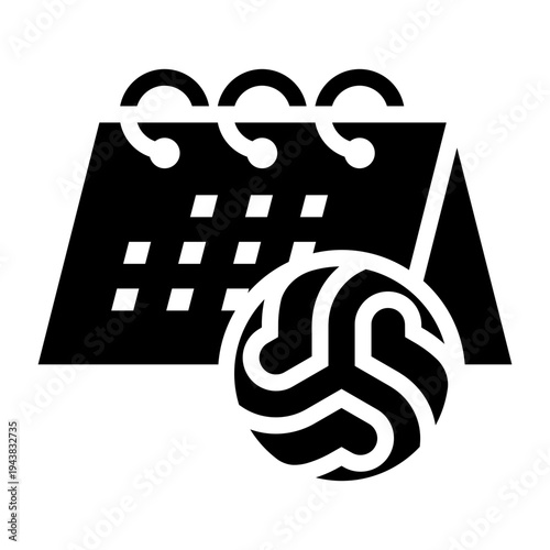 world cup calendar schedule glyph icon