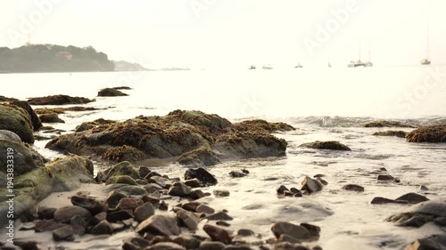 beach, sea, ocean, coast, landscape, sky, sand, water, waves, rock, rocks, nature, cliff, summer, island, coastline, wave, bay, travel, sun, surf, shore, vacation, australia, clouds, sunrise, seascape