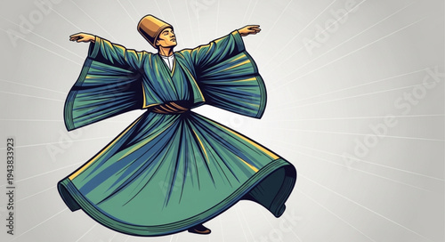 Traditional Asian dancer in colorful costume performing.