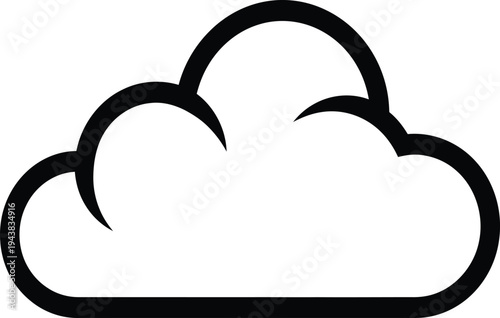 Simple cloud icon illustration