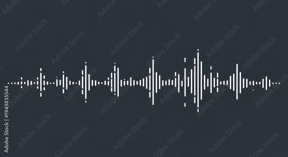 Obraz premium Sound wave pattern on dark background