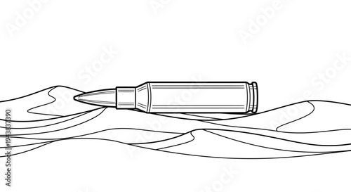 Bullet in Desert Sand Dunes