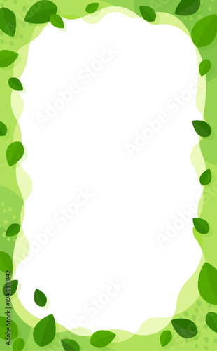 新緑のポップなフレーム3_縦