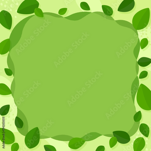 新緑のポップなフレーム7_正方形