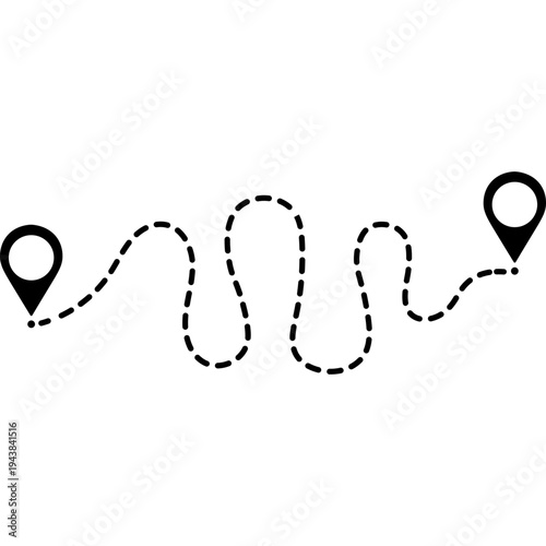 Journey's Path: A stylized dotted line guides the viewer from a starting point to a destination, evoking the essence of travel and exploration.