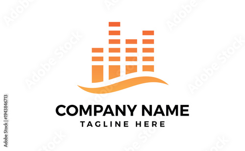 Music beat logo Colorful music bits for music logo needs