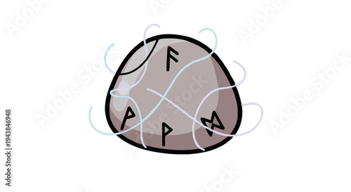 Mystical runic stone imbued with ancient magical energy, symbolizing protection, wisdom, and a profound connection to powerful spiritual forces and folklore
