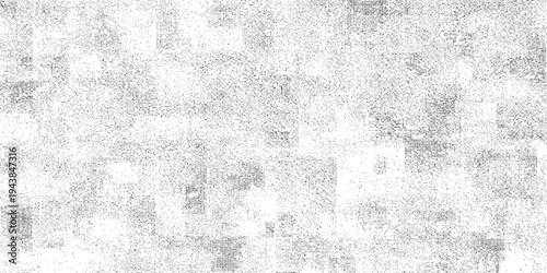 Textured grunge background with dense black dots, subtle noise effect for graphic design overlays