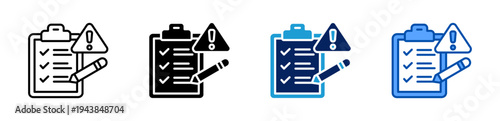 risk assessment icon set multiple style collection