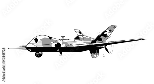 Military Drone Camouflage Unmanned Aerial Vehicle