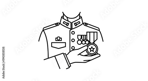 Military Officer Receives Medal of Honor, Symbol of Bravery and Service