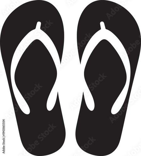Geta icon. Flat silhouette version