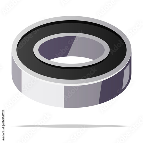 Metal bearing vector isolated illustration