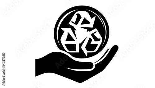 vector illustration of a recycling symbol