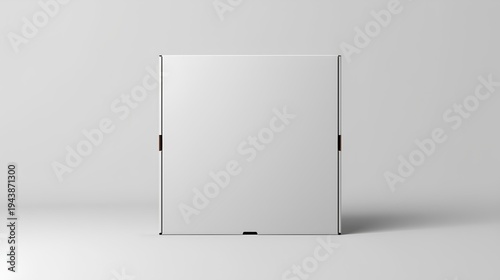 Modern blank vertical banner stand on white background for customizable advertising mockup presentation
