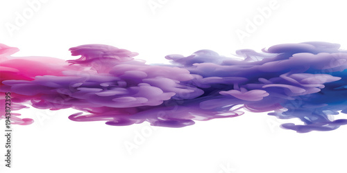 WeAbstract explosion of vibrant pink, purple, and blue ink mixing in water, creating a fluid and artistic design, isolated on white backgroundb
