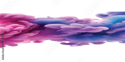 WebAbstract swirls of pink and purple pigment blend in a cloud-like ethereal formation, illuminated by a bright light