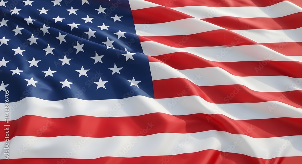 Fototapeta premium Flag day celebration united states flag waving proudly on june 14th