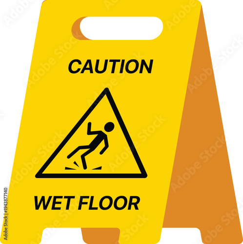 Caution wet floor sign