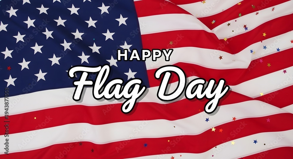 Obraz premium Happy flag day celebrating the adoption of the united states flag
