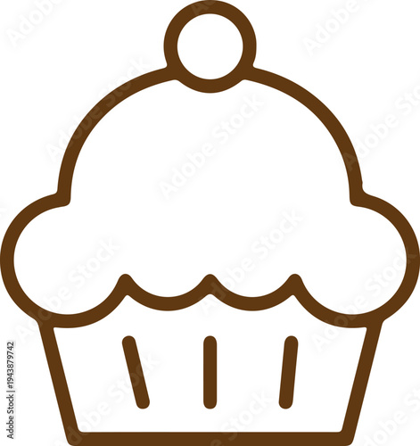 vector illustration of chocolate cake
