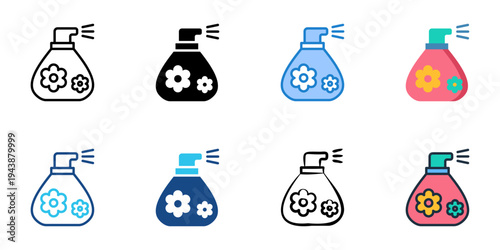 Native fragrance icons set multiple style collection. Editable stroke
