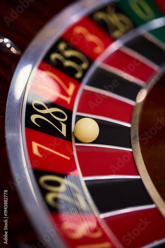 Canvas Print Casino Luxury Roulette Wheel Close-Up