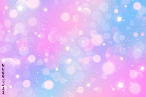 Magical pastel gradient with sparkling lights. Dreamy purple and pink hues with soft glowing effect creating ethereal atmosphere perfect for fantasy celebration designs. Vector bg