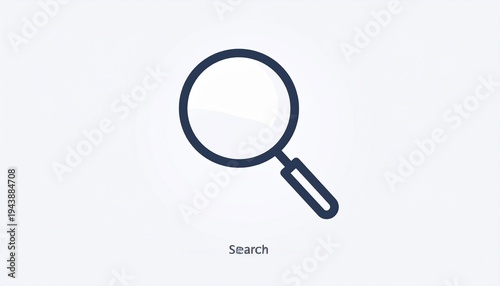 Search Icon: Magnifying Glass in Circular Button