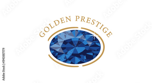 Golden Prestige Blue Gemstone Logo.