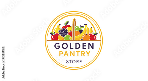 Golden Pantry Store Logo Design.