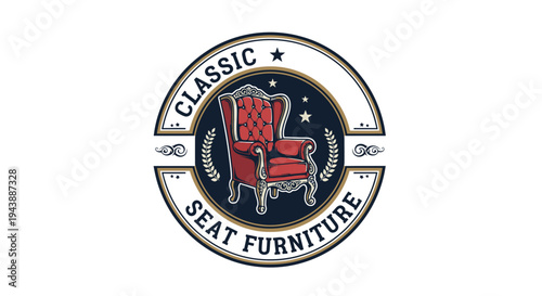 Red Classic Armchair Furniture Design.