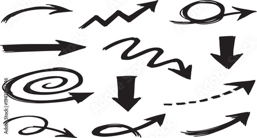 Set of vector arrow icons and symbols