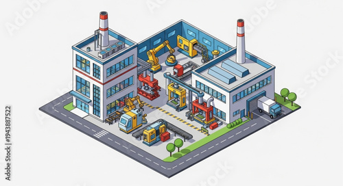 Industrial Factory Building Complex.