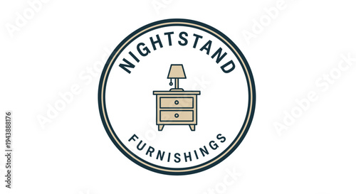 Nightstand with two drawers and lamp.