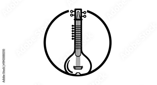 Sitar Musical Instrument Stringed Design.