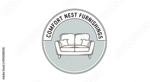 Sofa Furniture Home Decor Illustration.