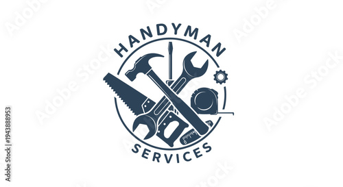 Handyman service tools and equipment logo.